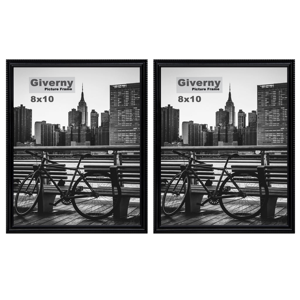 Giverny Picture Frame(5x7 Black), 2-Pack Wall-Mounted or Desk Top Display, Ultra-Light Photo Frame with Plexiglass Panel for Weddings, Parties, Ceremonies, Living Rooms, Bedrooms