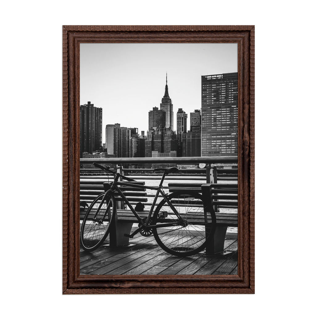 Giverny Picture Frame(5x7 Brown), Wall-Mounted or Desk Top Display, Ultra-Light Photo Frame with Plexiglass Panel for Weddings, Parties, Ceremonies, Living Rooms, Bedrooms