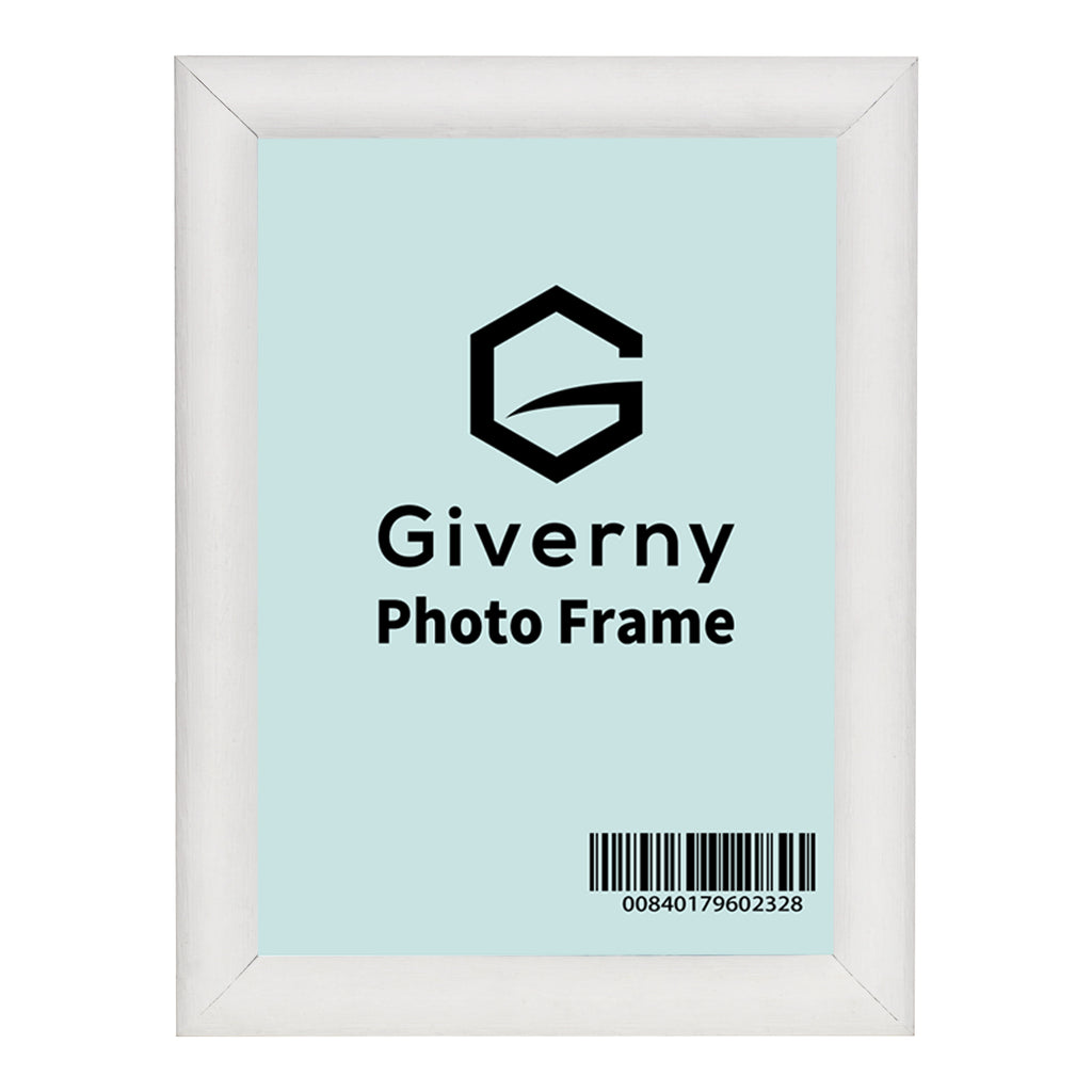 Giverny 5x7 Photo Picture Frames, White Photo Frames, Tabletop or Wall Mounting Display for Home & Office Decor, Set of 4